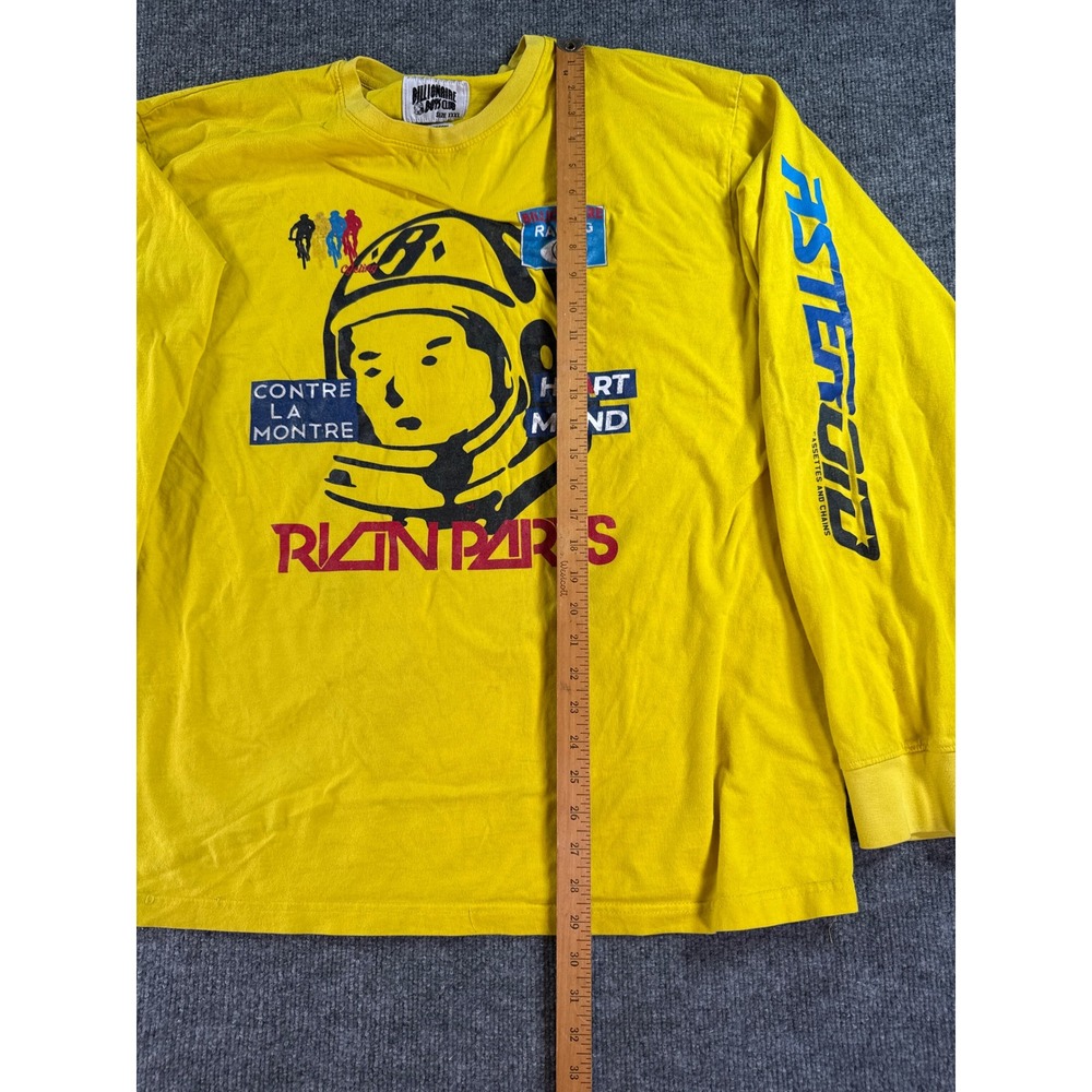 Billionaire Boys Club Asteroid Racing Shirt Mens XXXL Yellow Long Sleeve Graphic - Picture 9 of 14